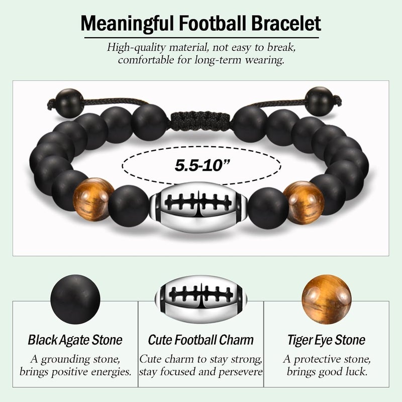 EFVISD Store Soccer Football Basketball Baseball Hockey Bracelet Gifts for Boys Players Team Lovers Son Grandson Brother Nephew Friend as Birthday/Valentines Day/Graduation/Back to School/Christmas Gifts - Image 4